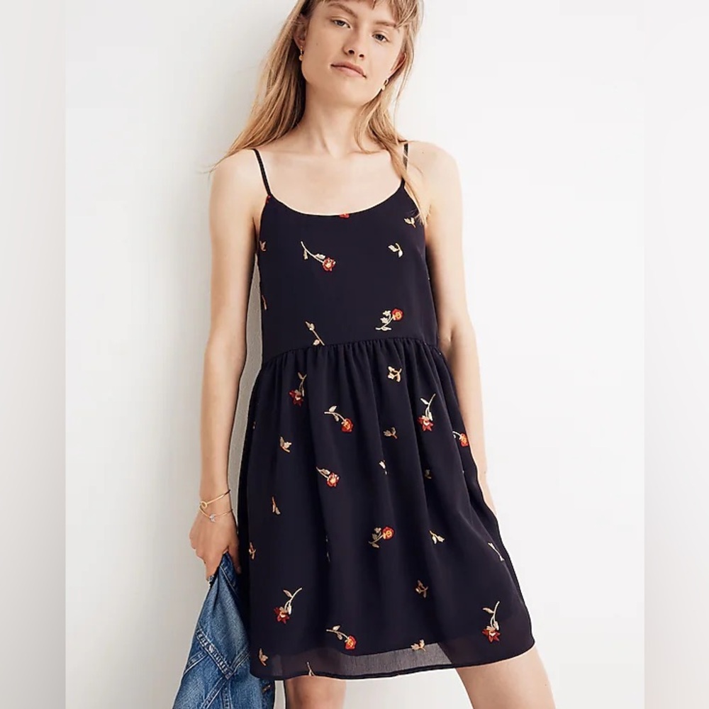 Embroidered Babydoll Cami Dress Madewell